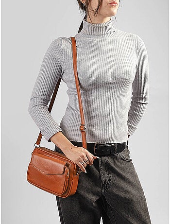 Sac bandoulière shiny sauvage cuir milano cuir de vachette