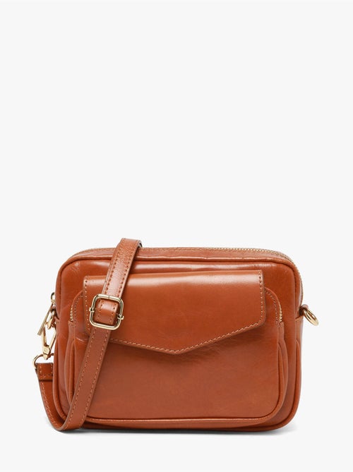 Sac bandoulière shiny sauvage cuir milano cuir de vachette - Kiabi Sac bandoulière shiny sauvage cuir milano cuir de vachette - Kiabi