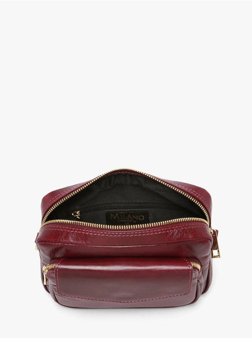 Sac bandoulière shiny sauvage cuir milano cuir de vachette - Kiabi Sac bandoulière shiny sauvage cuir milano cuir de vachette - Kiabi