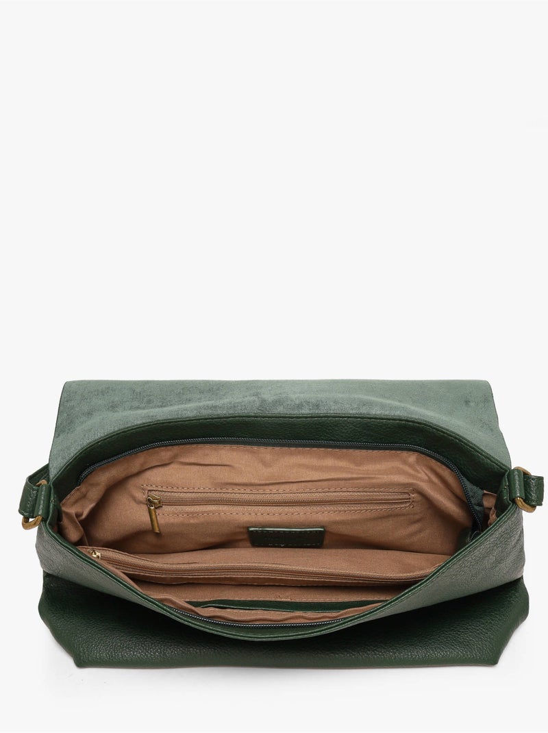 Sac bandoulière soft mandoline toile enduite Blanc Vert - Kiabi