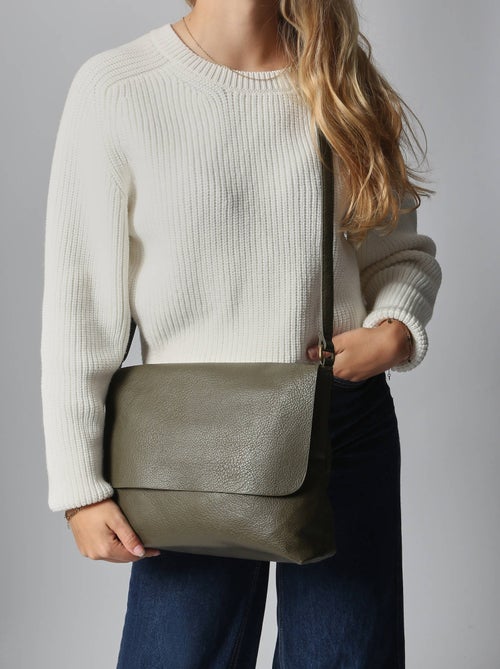 Sac bandoulière soft mandoline toile enduite - Kiabi