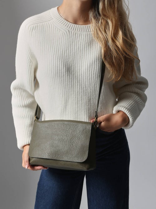 Sac bandoulière soft mandoline toile enduite - Kiabi