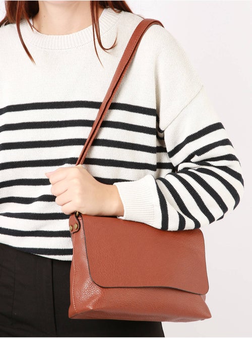Sac bandoulière soft mandoline toile enduite - Kiabi Sac bandoulière soft mandoline toile enduite - Kiabi