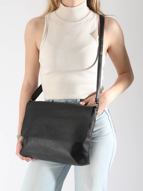 Sac bandoulière soft mandoline toile enduite - Kiabi Sac bandoulière soft mandoline toile enduite - Kiabi
