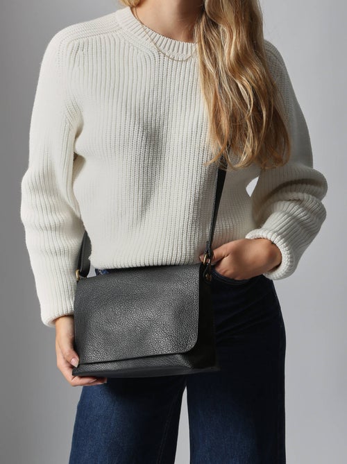 Sac bandoulière soft mandoline toile enduite - Kiabi