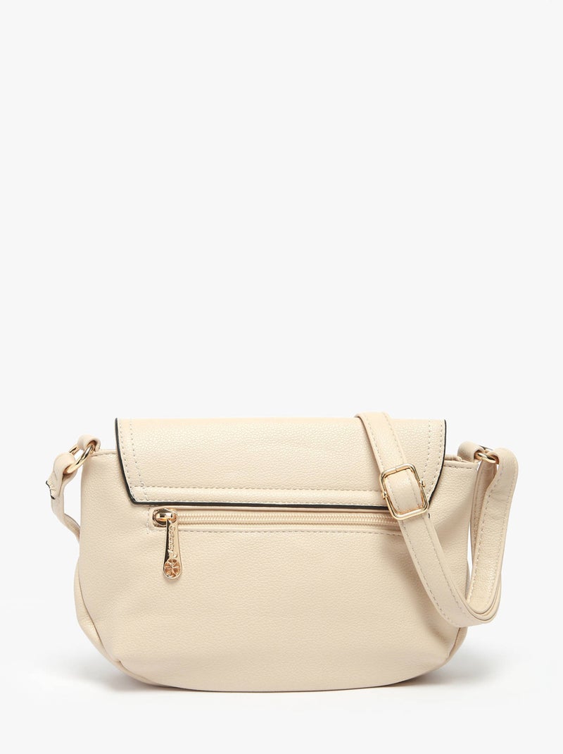 Sac Bandoulière Soft Miniprix Toile Enduite Beige - Kiabi
