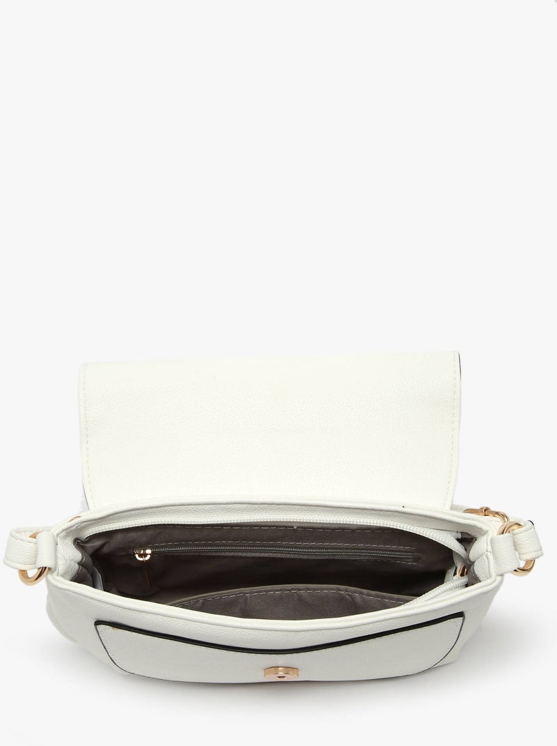 Sac Bandoulière Soft Miniprix Toile Enduite Blanc - Kiabi