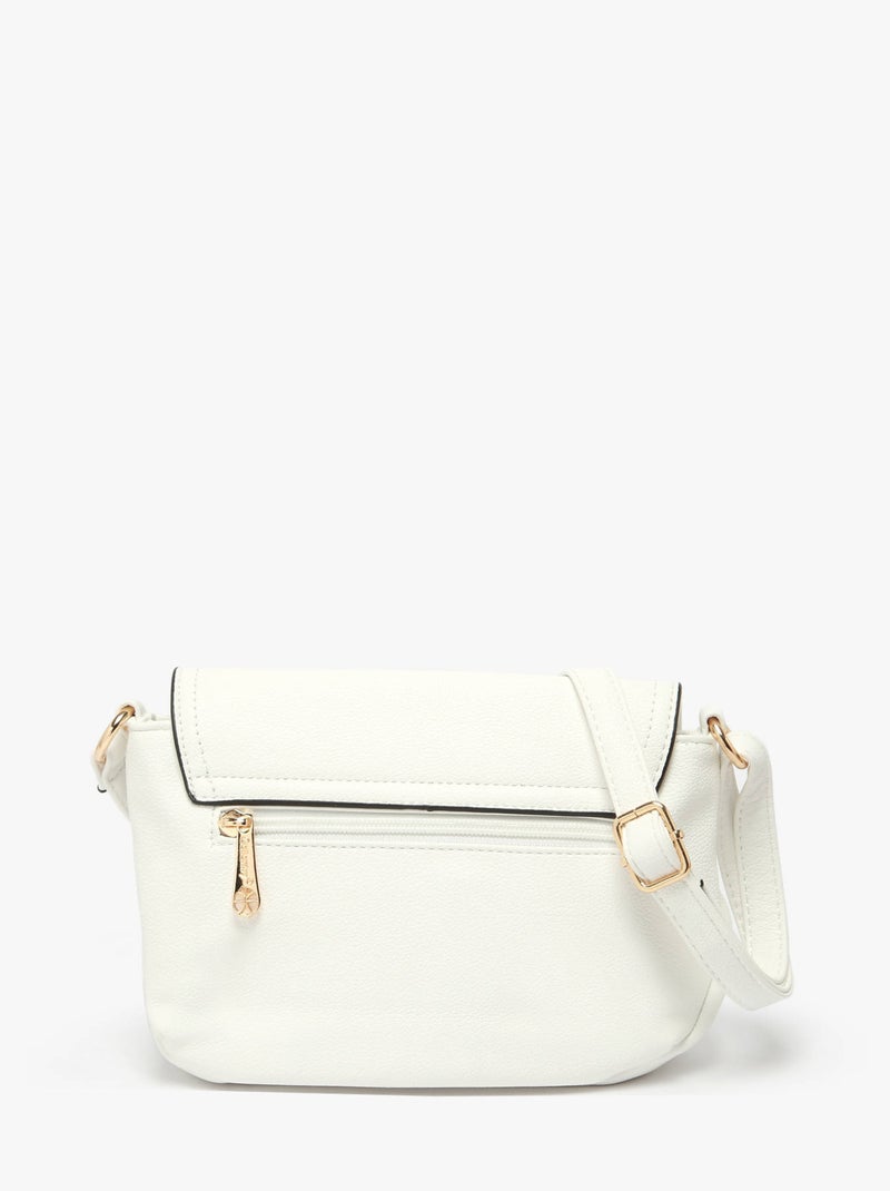 Sac Bandoulière Soft Miniprix Toile Enduite Blanc - Kiabi