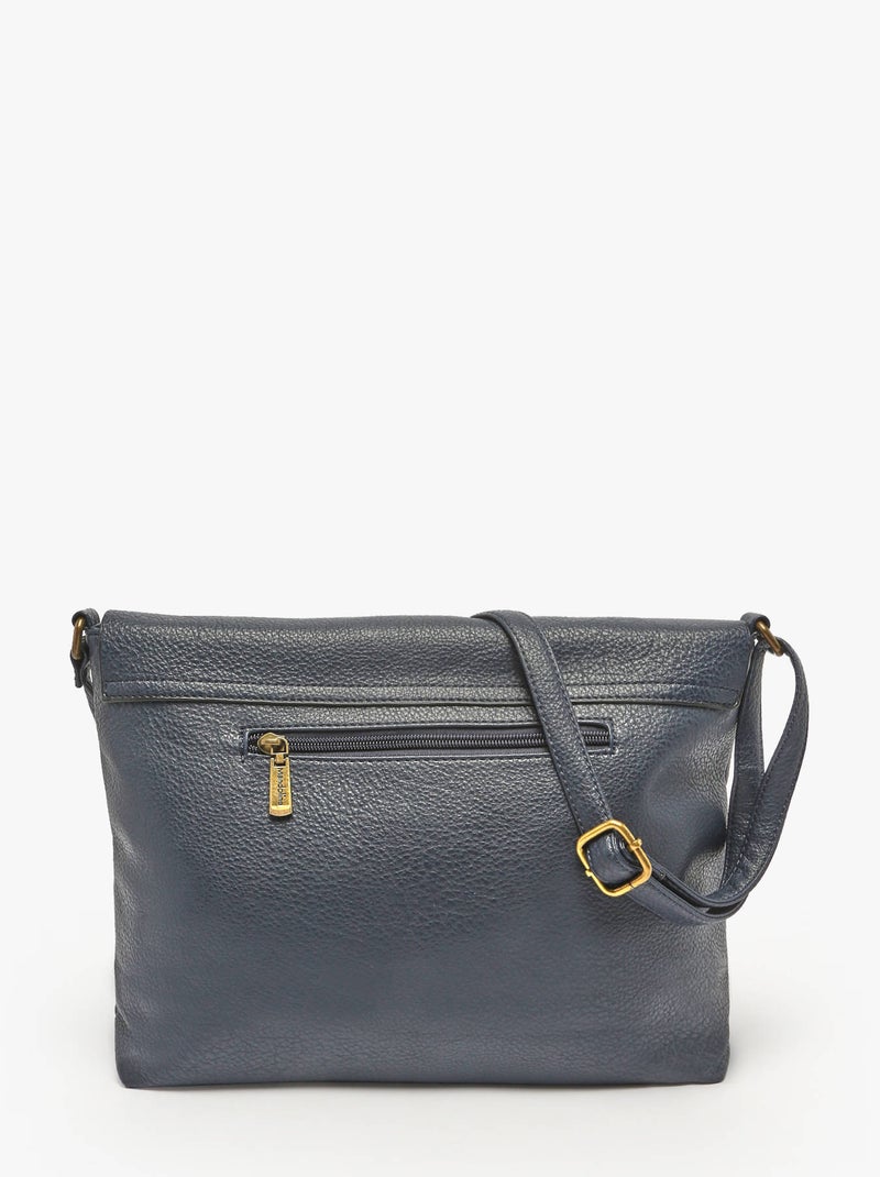Sac Bandoulière Soft Miniprix Toile Enduite Bleu Bleu Noir - Kiabi