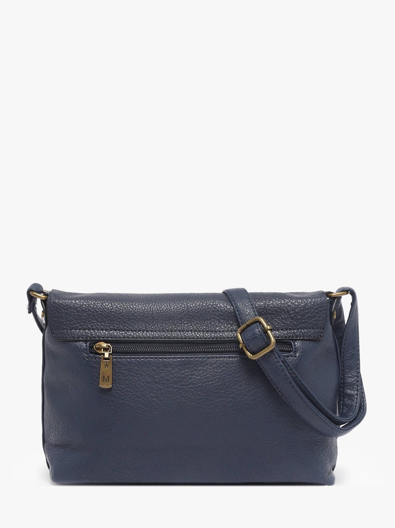 Sac Bandoulière Soft Miniprix Toile Enduite Bleu Bleu Noir - Kiabi