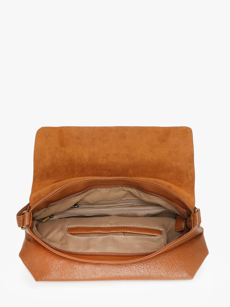 Sac Bandoulière Soft Miniprix Toile Enduite Camel - Kiabi