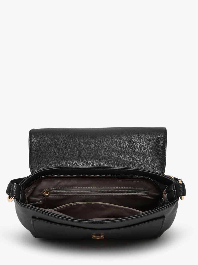 Sac Bandoulière Soft Miniprix Toile Enduite Noir - Kiabi