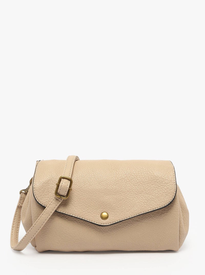 Sac Bandoulière Soft Miniprix Toile Enduite Taupe - Kiabi