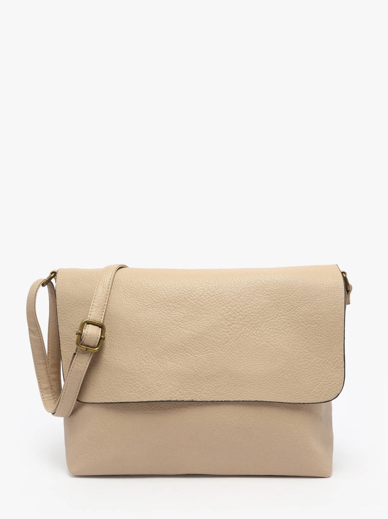 Sac Bandoulière Soft Miniprix Toile Enduite Taupe - Kiabi