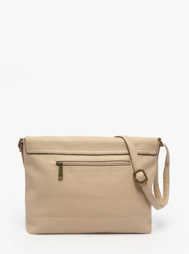 Sac Bandoulière Soft Miniprix Toile Enduite Taupe - Kiabi