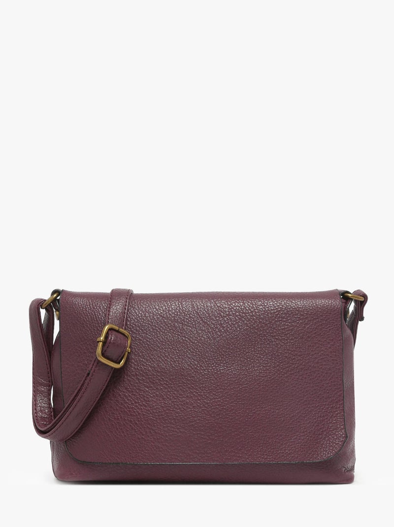 Sac Bandoulière Soft Miniprix Toile Enduite Violet - Kiabi