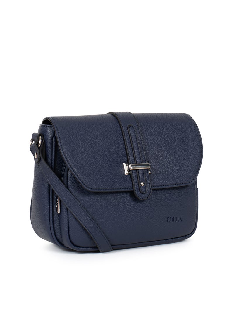Sac bandoulière  stella | fagola Bleu marine - Kiabi