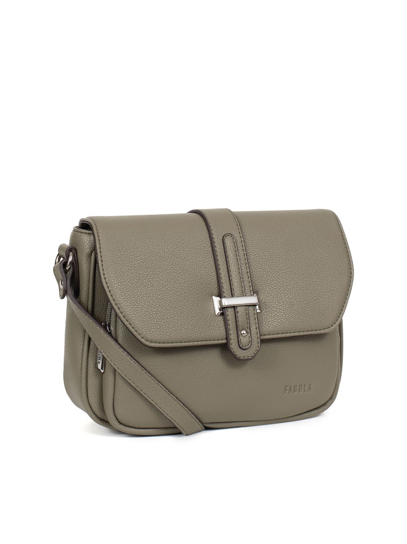 Sac bandoulière  stella | fagola Kaki - Kiabi