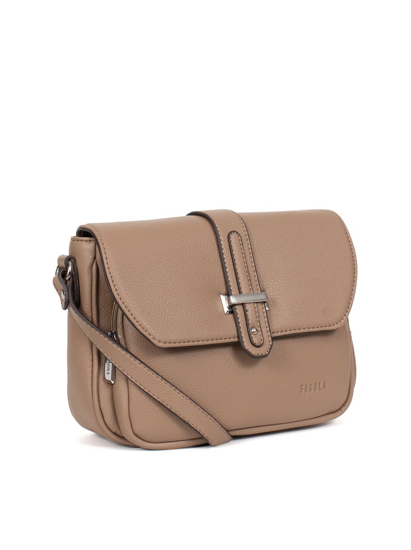 Sac bandoulière  stella | fagola Taupe - Kiabi