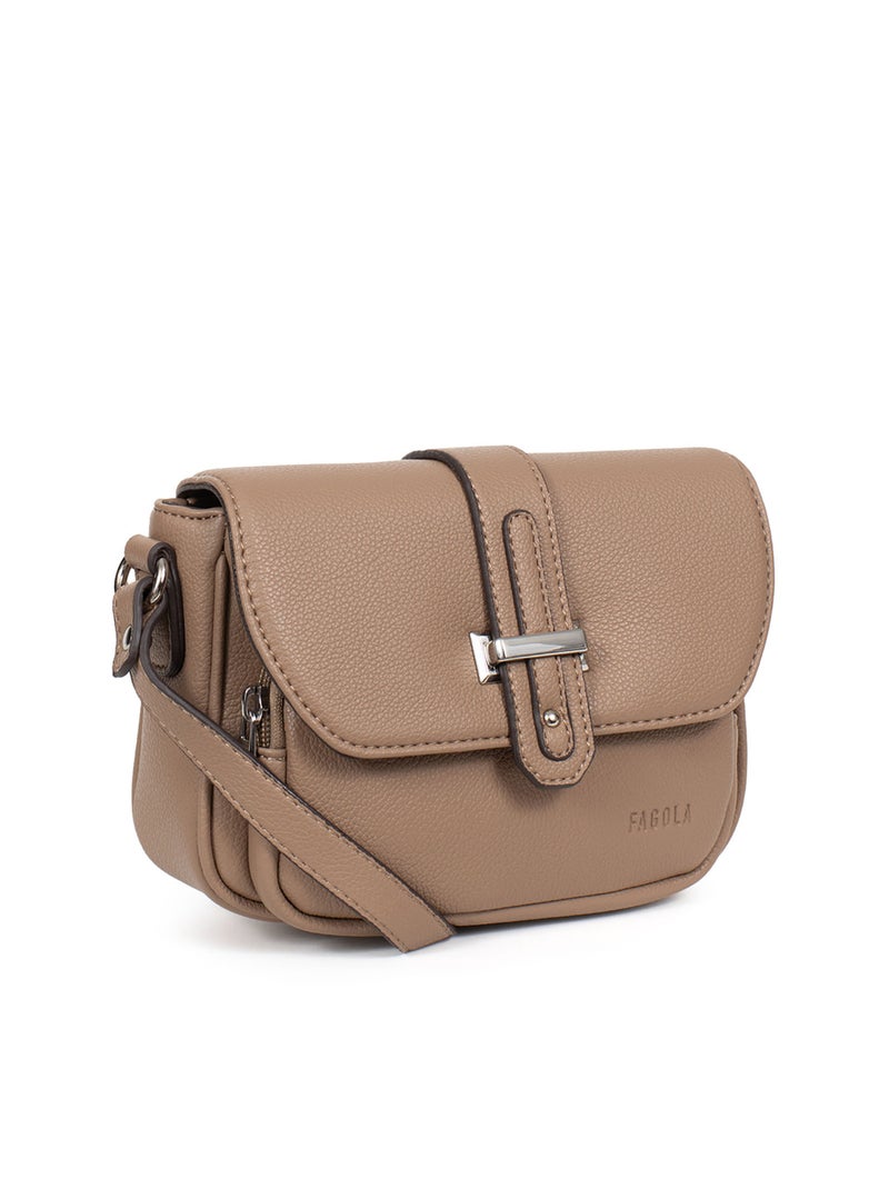 Sac bandoulière  stella | fagola Taupe - Kiabi