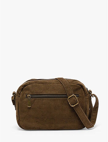 Sac bandoulière studs mandoline toile enduite