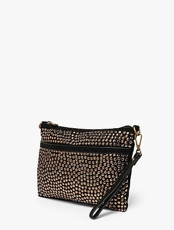 Sac bandoulière studs polyester mandoline toile enduite