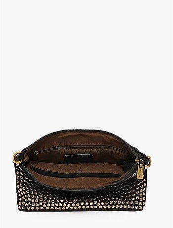 Sac bandoulière studs polyester mandoline toile enduite
