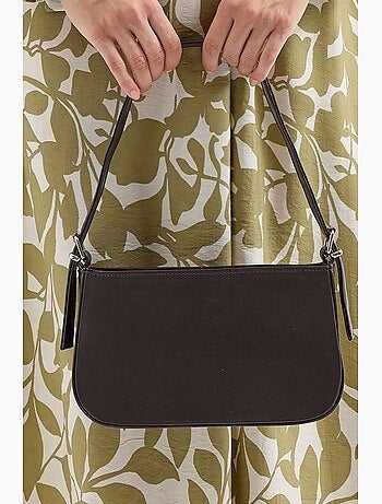 Sac bandoulière uni zippé en tissu bdart