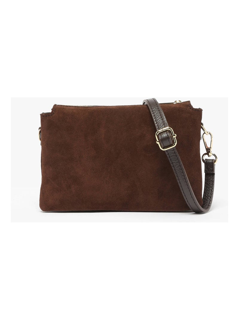 Sac bandoulière velvet caviar cuir milano cuir de vachette Noir Rouge Noir - Kiabi