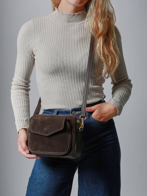 Sac Bandoulière Velvet Caviar Cuir Milano Cuir De Vachette - Kiabi