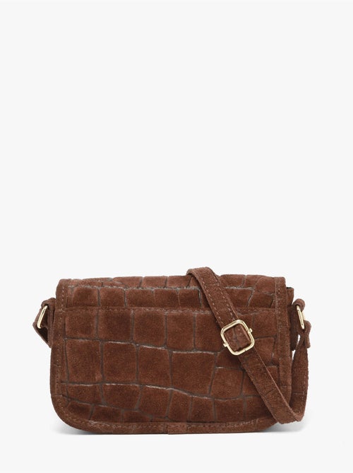 Sac bandoulière velvet croco cuir milano cuir de vachette - Kiabi Sac bandoulière velvet croco cuir milano cuir de vachette - Kiabi