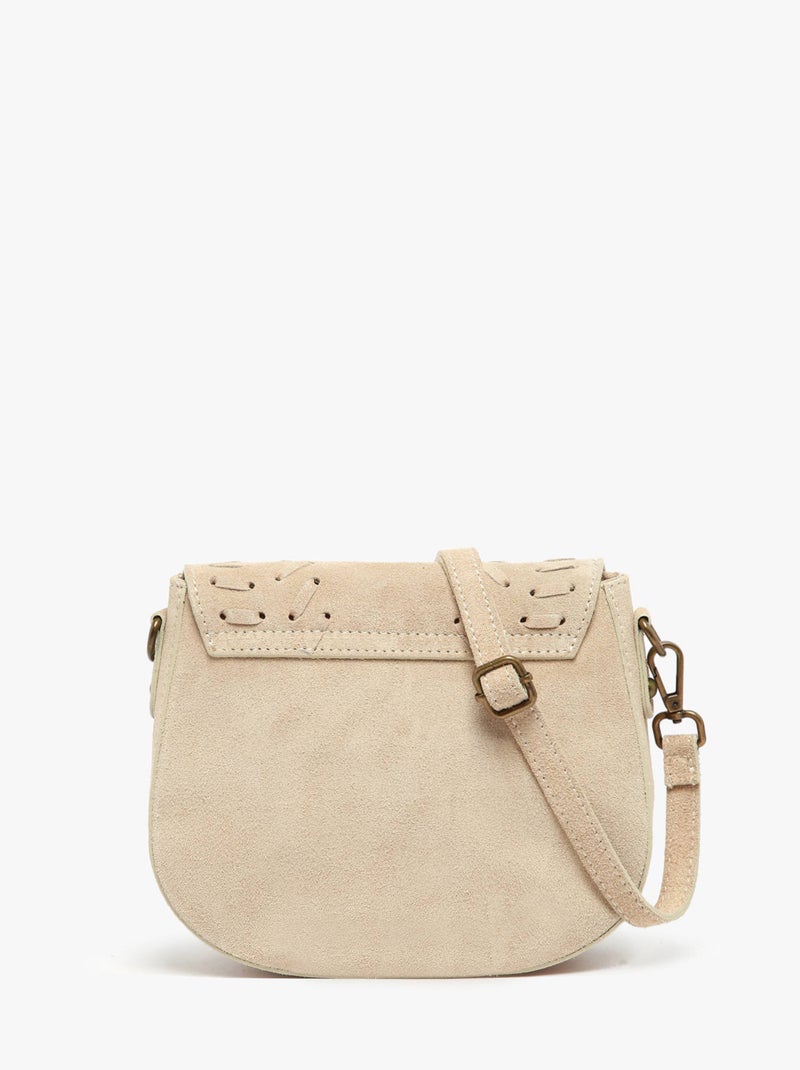 Sac Bandoulière Velvet Cuir Milano Cuir De Vachette Beige - Kiabi