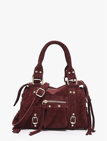 Sac bandoulière velvet cuir milano cuir de vachette