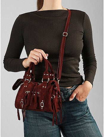 Sac bandoulière velvet cuir milano cuir de vachette