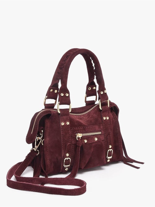 Sac bandoulière velvet cuir milano cuir de vachette - Kiabi Sac bandoulière velvet cuir milano cuir de vachette - Kiabi