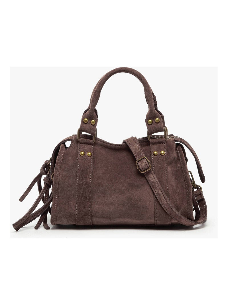 Sac Bandoulière Velvet Cuir Milano Cuir De Vachette Marron foncé - Kiabi