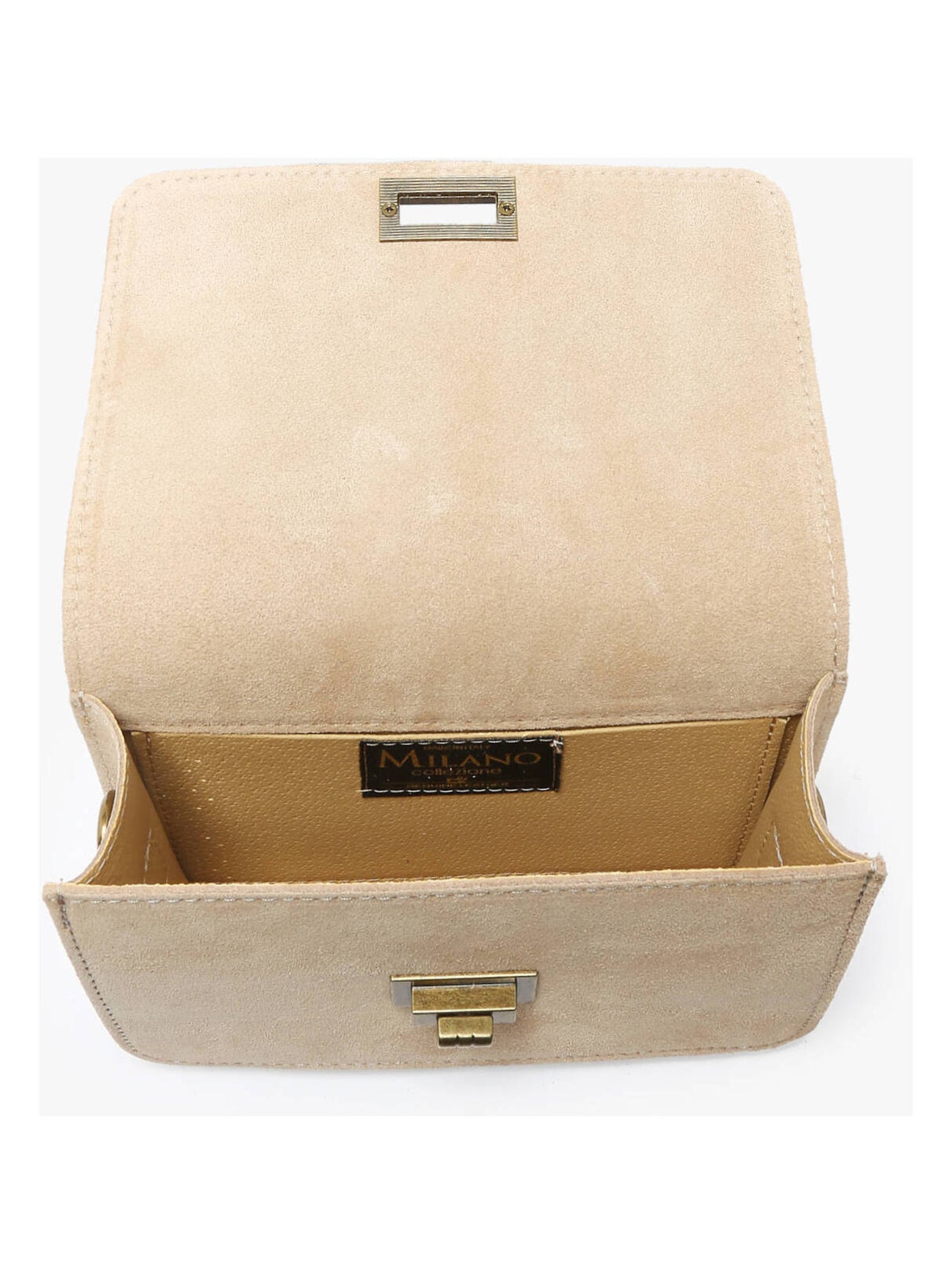 Pochette Zippée S En Cuir Vachette Irisé - Fabriquée En Italie, 10.5 X 16 Cm, Couleur Kaki