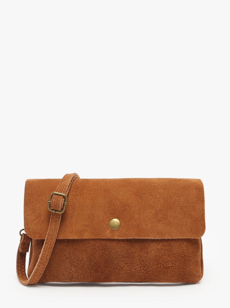 Sac Bandoulière Velvet Cuir Milano Cuir De Vachette Marron tabac - Kiabi