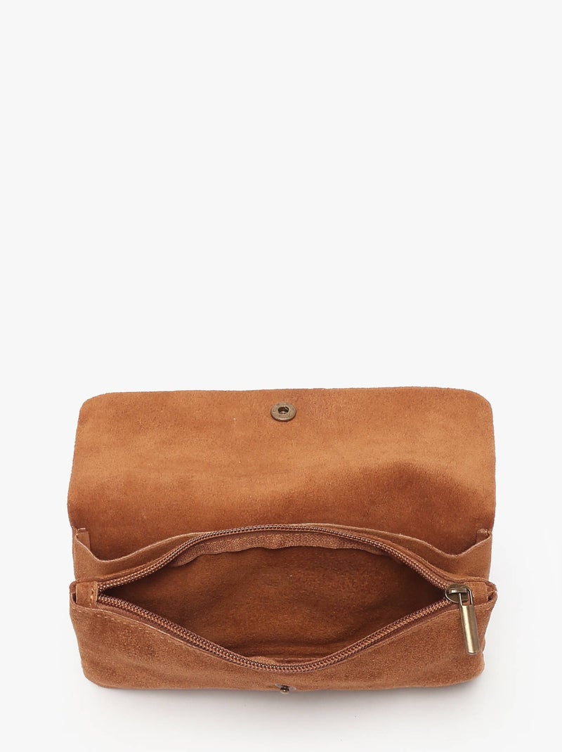 Sac Bandoulière Velvet Cuir Milano Cuir De Vachette Marron tabac - Kiabi