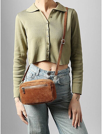 Sac bandoulière velvet cuir milano cuir de vachette