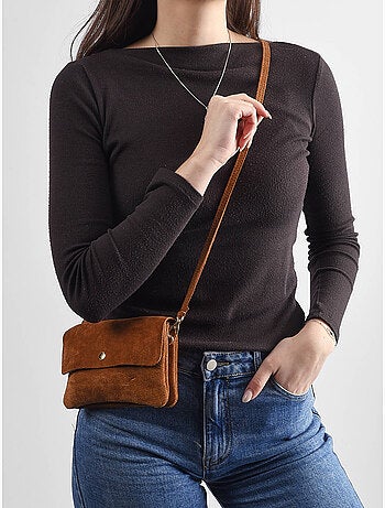 Sac bandoulière velvet cuir milano cuir de vachette