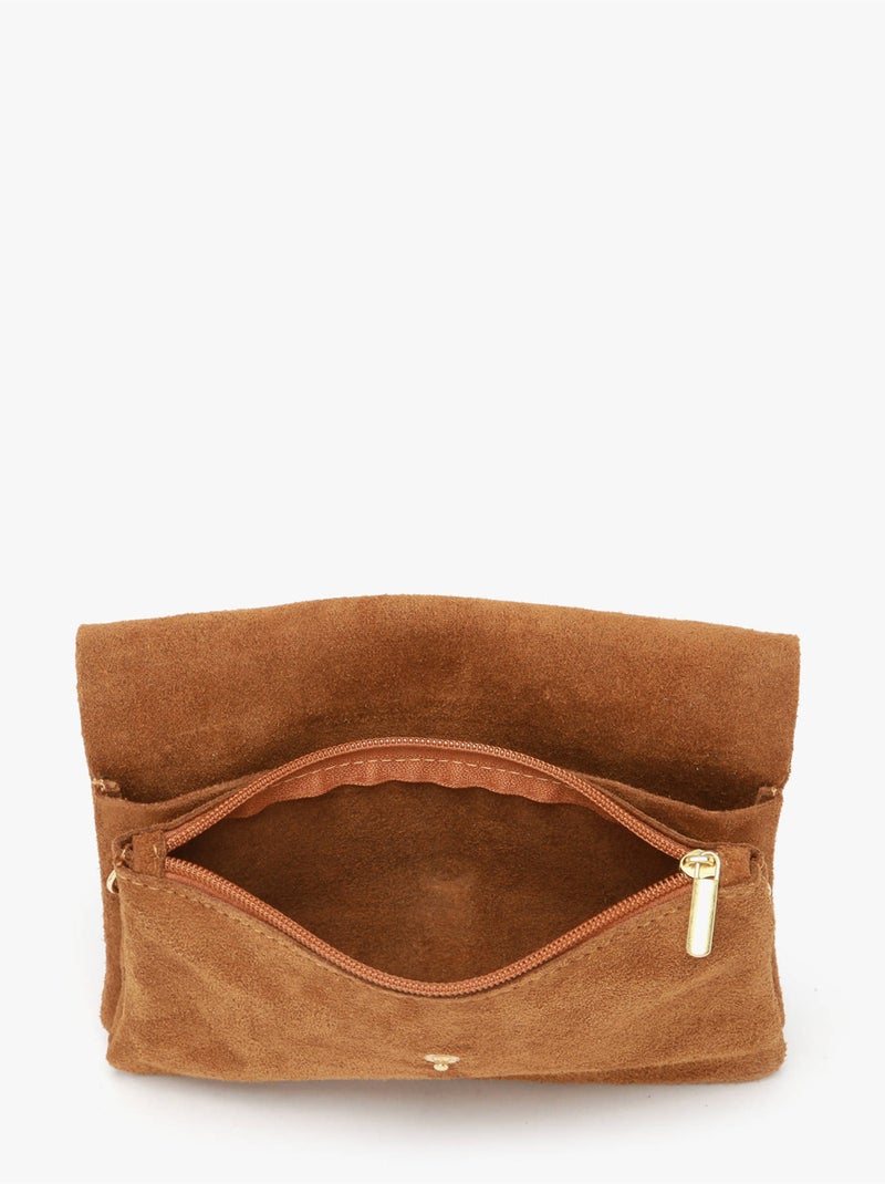 Sac bandoulière velvet cuir milano cuir de vachette Marron tabac - Kiabi