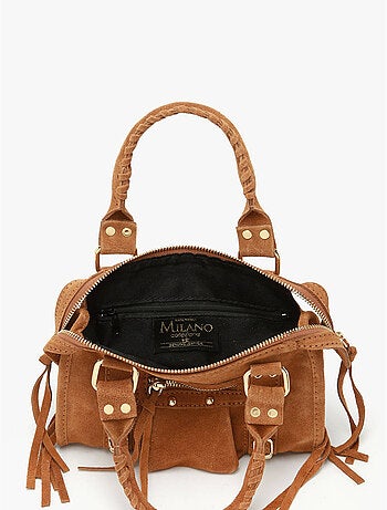 Sac bandoulière velvet cuir milano cuir de vachette