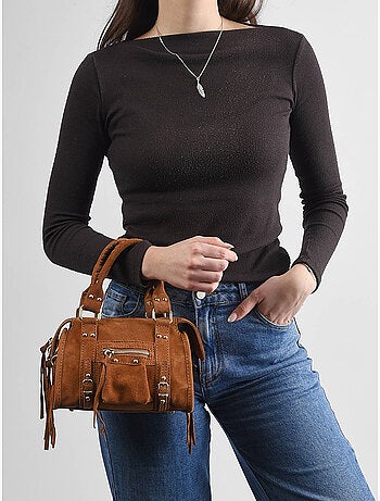 Sac bandoulière velvet cuir milano cuir de vachette
