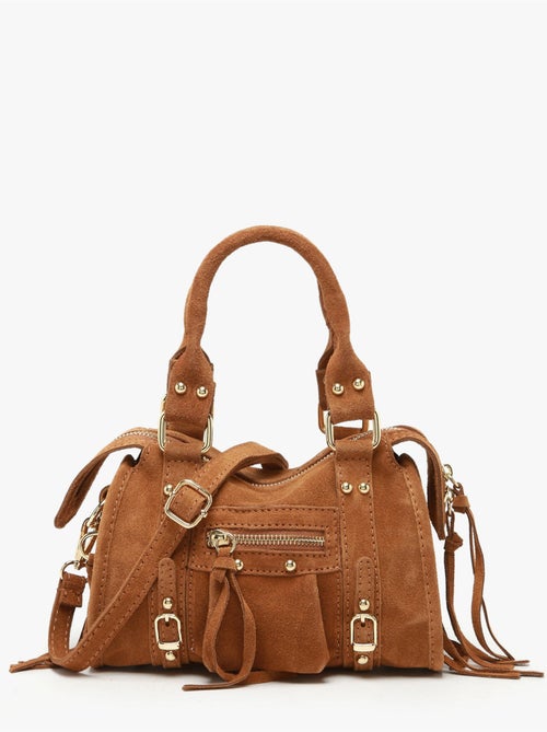 Sac bandoulière velvet cuir milano cuir de vachette - Kiabi Sac bandoulière velvet cuir milano cuir de vachette - Kiabi