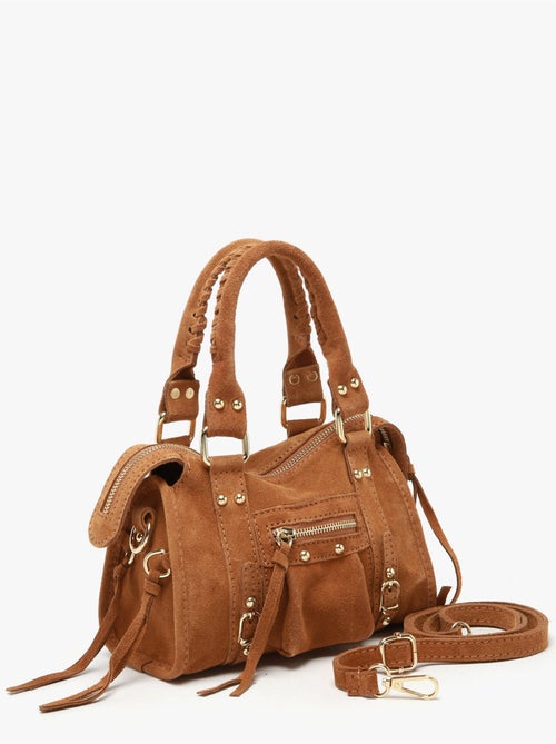 Sac bandoulière velvet cuir milano cuir de vachette - Kiabi Sac bandoulière velvet cuir milano cuir de vachette - Kiabi