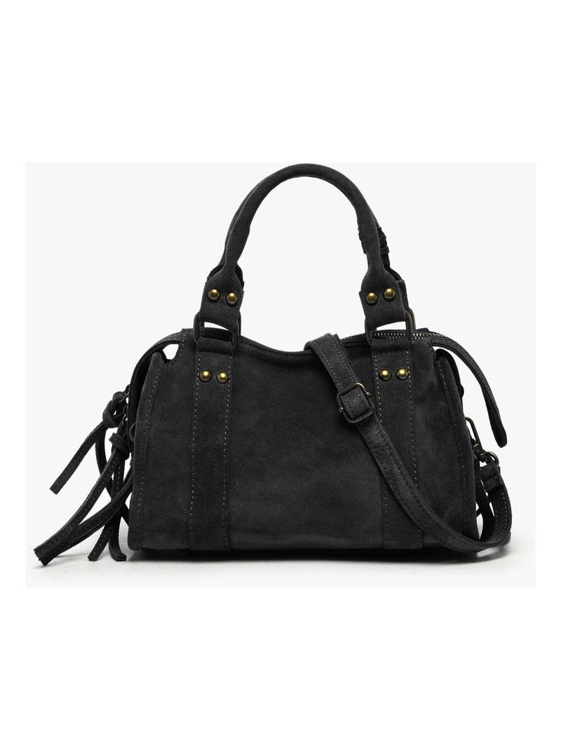 Sac Bandoulière Velvet Cuir Milano Cuir De Vachette Noir Noir - Kiabi
