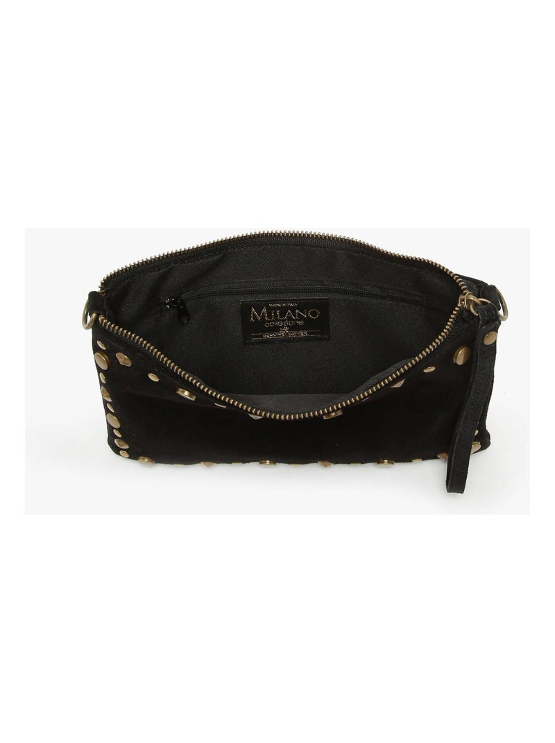 Sac Bandoulière Velvet Cuir Milano Cuir De Vachette Noir Noir - Kiabi