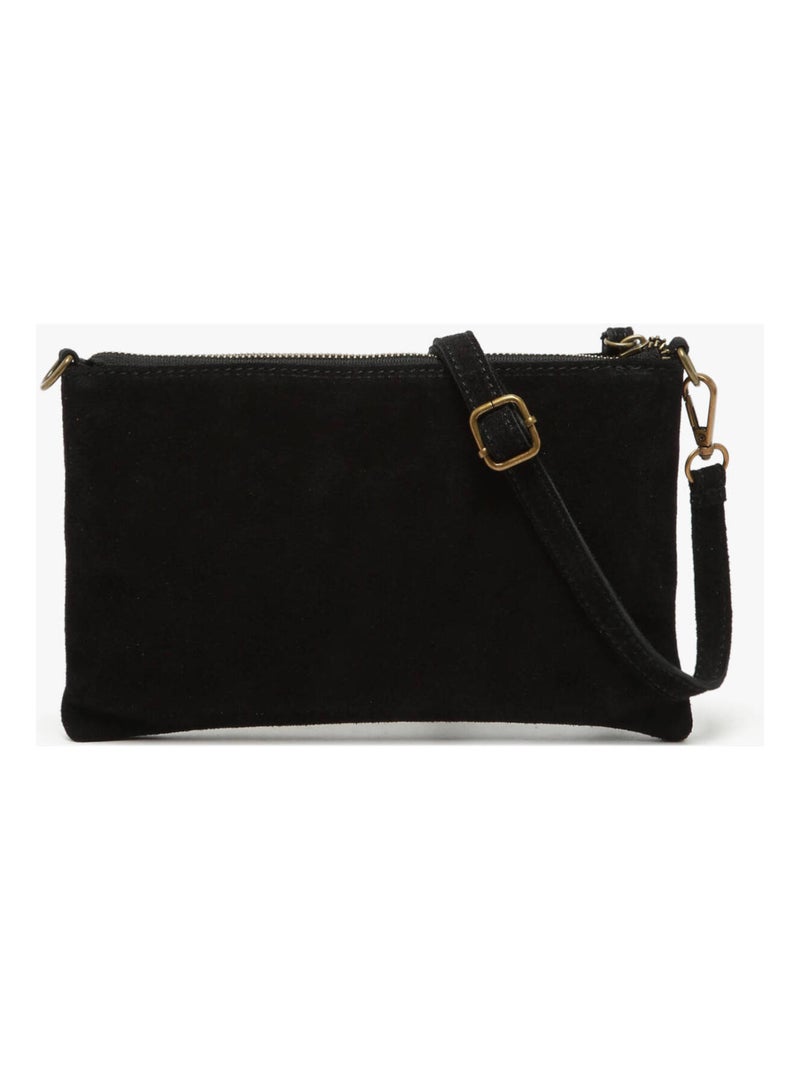 Sac Bandoulière Velvet Cuir Milano Cuir De Vachette Noir Noir - Kiabi