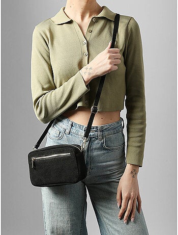 Sac bandoulière velvet cuir milano cuir de vachette